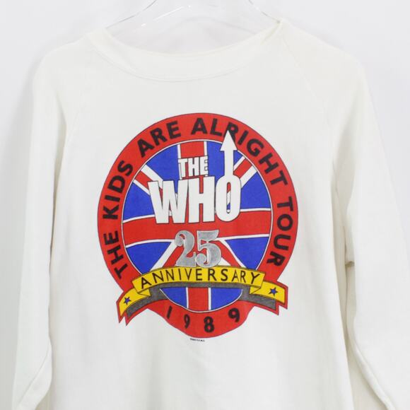 1989 Vintage The Who "The Kids Are Alright" Tour Crewneck Sweatshirt Pullover - Picture 4 of 7